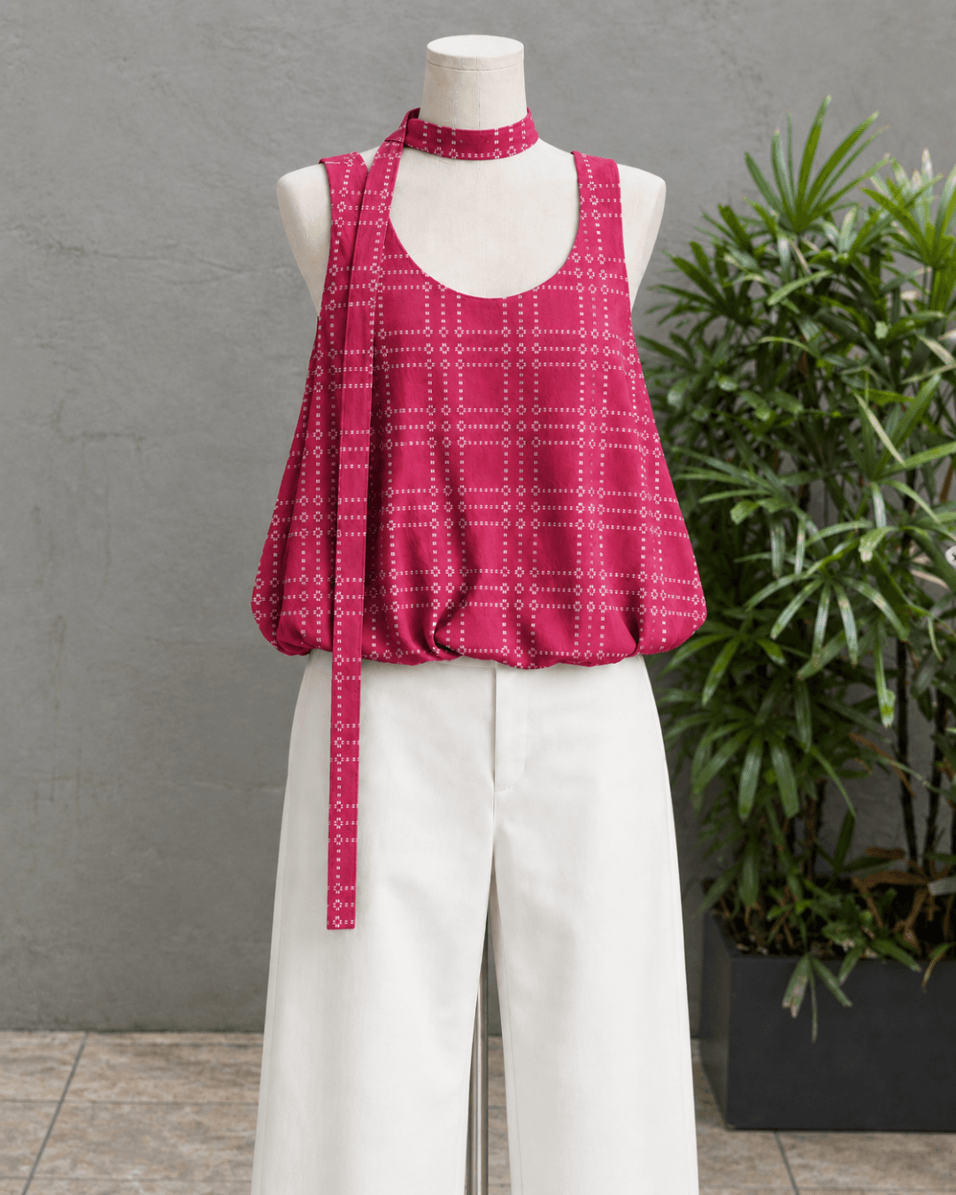 Tali Inubon a Sabong Blouse 100% Cotton (Pink) - Pre Order
