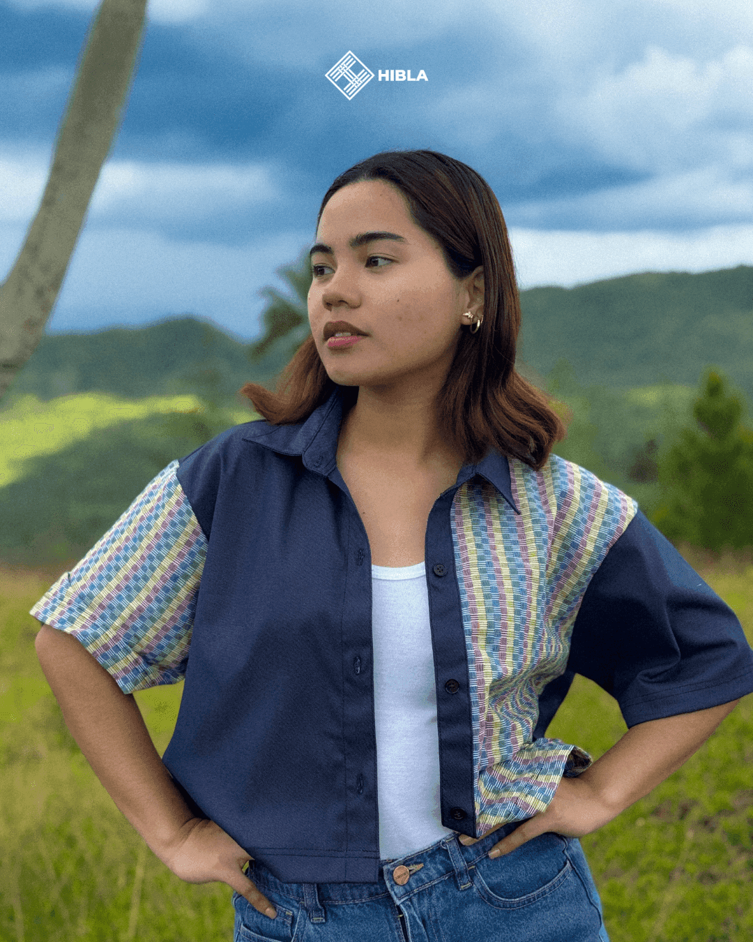 Likás Button Down Cropped Polo Shirt – Makulay - Image 1