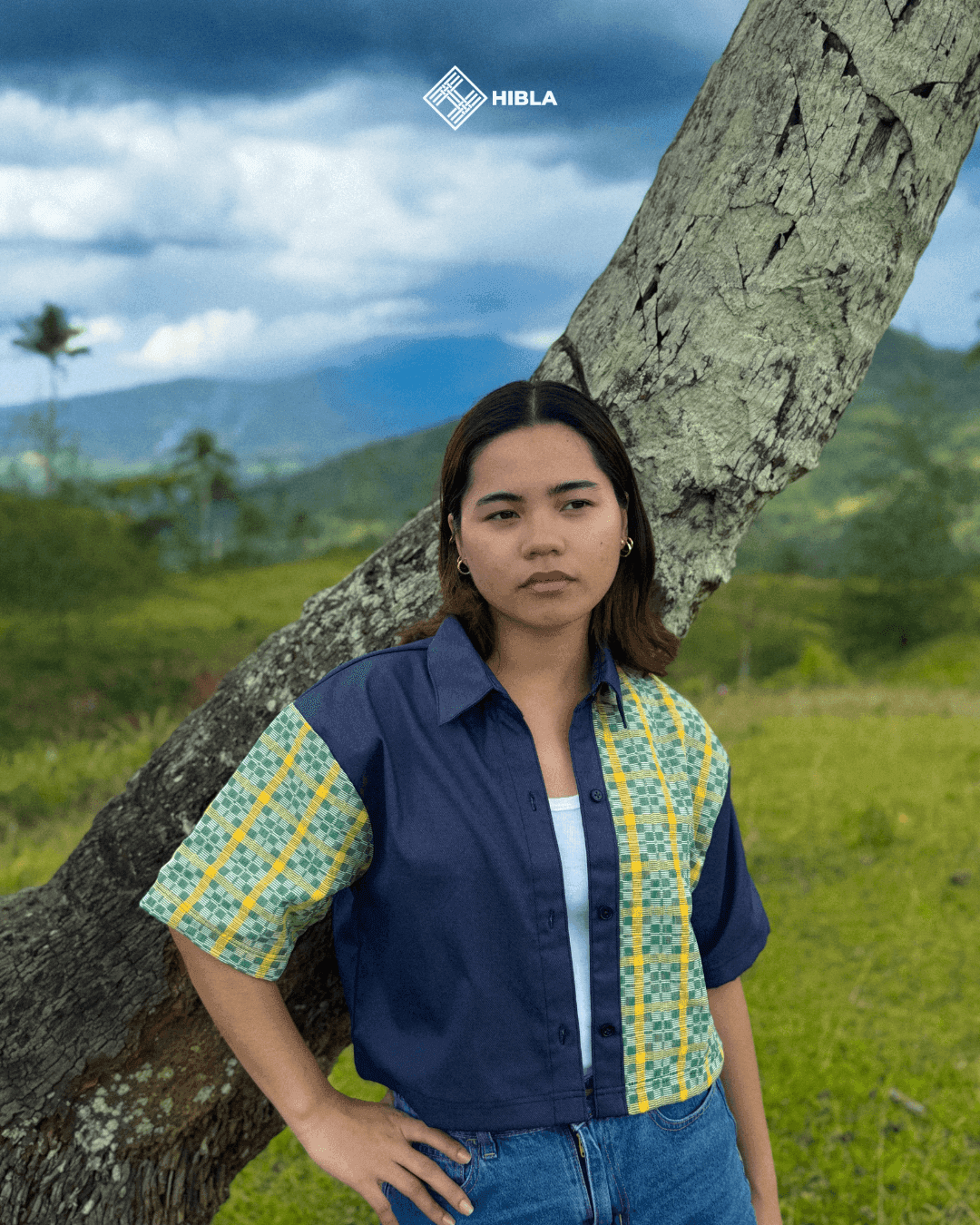 Likás Button Down Cropped Polo Shirt – Berde - Image 1